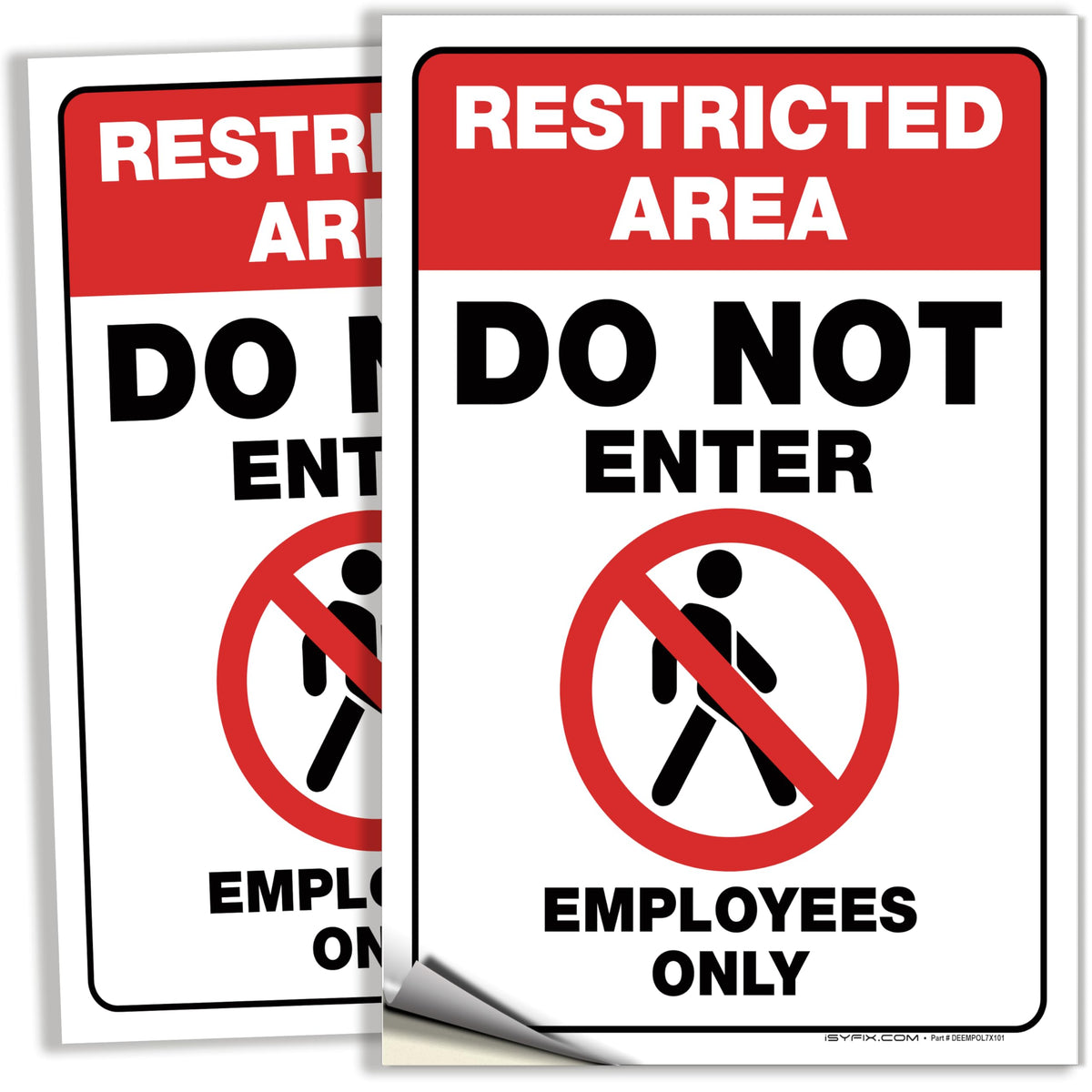 Restricted Area Stickers