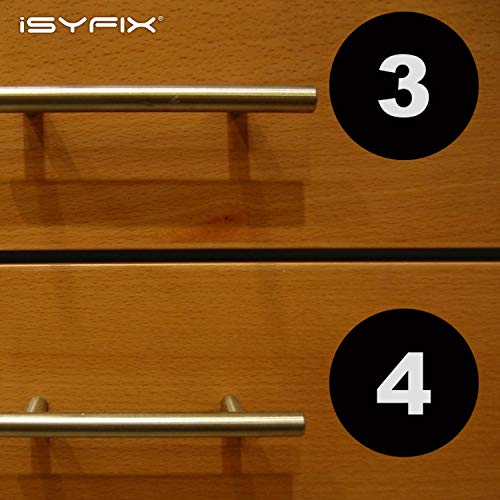 iSYFIX Black Consecutive Number Stickers – 1 to 100, 4-inch, 1 Set – Vinyl Self Adhesive Premium Decal, Ideal for Inventory, Storage, Organizing, Boxes, Bins, Toolbox, Lockers & More, Indoor/Outdoor