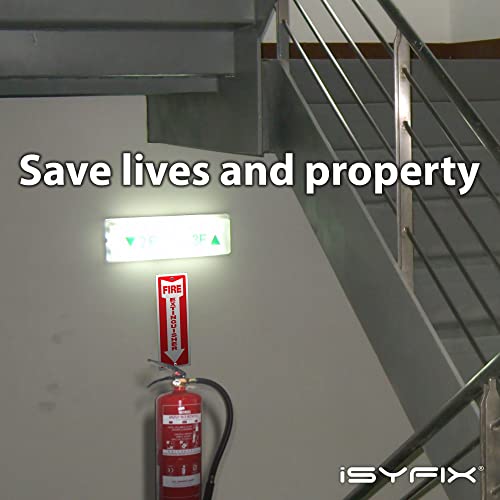iSYFIX Fire Extinguisher Signs – 3 Pack 4x12 Inch – 40 mil Thick Polystyrene Plastic, Laminated for Ultimate UV, Weather, Scratch, Water & Fade Resistance, Indoor & Outdoor