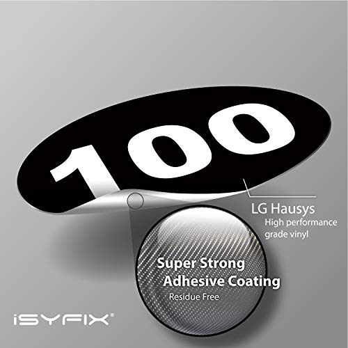 iSYFIX Black Consecutive Number Stickers – 1 to 100, 4-inch, 1 Set – Vinyl Self Adhesive Premium Decal, Ideal for Inventory, Storage, Organizing, Boxes, Bins, Toolbox, Lockers & More, Indoor/Outdoor