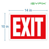Exit sign – rigid plastic, 14x10 in, 2-pack, view 3