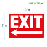 Exit sign – plastic with left arrow, 10x7 in, 6-pack, view 7