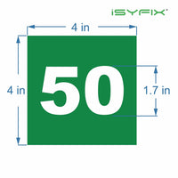 Consecutive number stickers 1 to 50 - product gallery