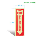 Fire extinguisher sign – glow in the dark plastic, 5-pack, view 6