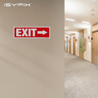 Exit sign with directional arrows — plastic, right arrow, 12 x 4 inch