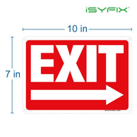 Exit sign – plastic with right arrow, 10x7 in, 6-pack, view 7