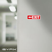 Exit sign with directional arrows — aluminum, left arrow, 12 x 4 inch