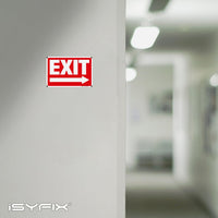 Exit sign – plastic with right arrow, 10x7 in, 6-pack, view 5