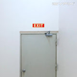 Glow in the dark exit sign with arrows — plastic, standard, 12 x 4 inch