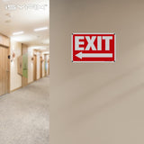 Exit sign – plastic with left arrow, 10x7 in, 6-pack, view 6