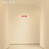Exit sign with directional arrows — plastic, right & left, 12 x 4 inch