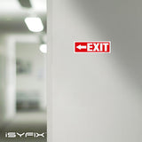 Exit sign with directional arrows — adhesive vinyl, left arrow, 12 x 4 inch