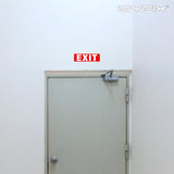 Exit sign with directional arrows — aluminum, standard, 12 x 4 inch