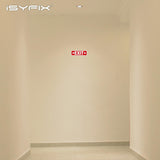 Exit sign with directional arrows — aluminum, right & left, 12 x 4 inch