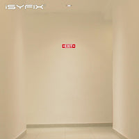 Exit sign with directional arrows — aluminum, right & left, 12 x 4 inch