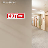 Exit sign with directional arrows — aluminum, right arrow, 12 x 4 inch