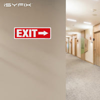 Exit sign with directional arrows — aluminum, right arrow, 12 x 4 inch