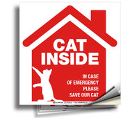 Cat Inside Alert Signs Stickers