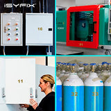 iSYFIX Gold Vinyl Numbers Stickers – 2 Inch Self Adhesive (2 Sets) Premium Decal Die Cut and PreSpaced for Mailbox, Signs, Window, Door, Cars, Trucks, Homes, Businesses, Address Numbers, Indoor or