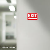 Exit sign sticker – adhesive vinyl with left arrow, 10x7 in, 6-pack, view 5