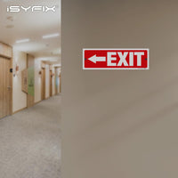 Exit sign with directional arrows — plastic, left arrow, 12 x 4 inch