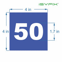 Consecutive number stickers 1 to 50 - product gallery