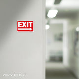Exit sign sticker – adhesive vinyl with right arrow, 10x7 in, 6-pack, view 5