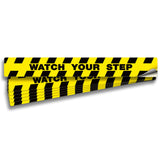 Watch Your Step Floor Decals — Anti-Slip Yellow & Black Caution Stickers