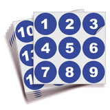 Consecutive Number Stickers 1–50 — Vinyl Inventory & Bin Labels