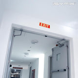 Glow in the dark exit sign with arrows — aluminum, standard, 12 x 4 inch