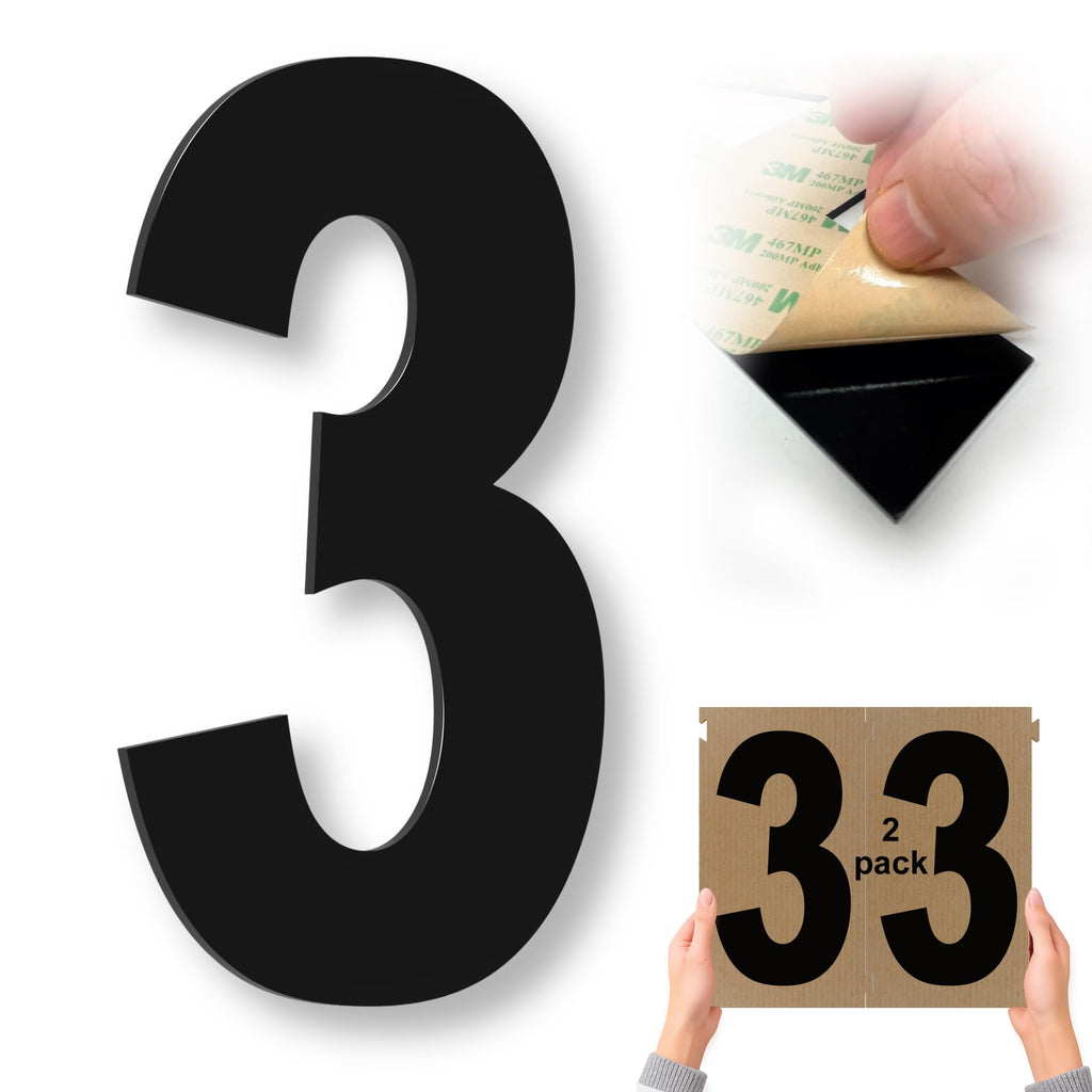 Stick-On Acrylic Numbers