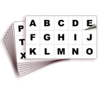 Square Letters Stickers - A to Z