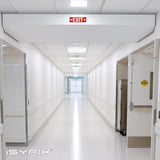 Exit sign with directional arrows — adhesive vinyl, right & left, 12 x 4 inch