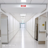 Exit sign with directional arrows — adhesive vinyl, right & left, 12 x 4 inch