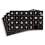 Square Letters Stickers - A to Z
