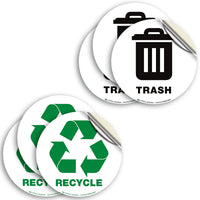 Recycle, Trash & Compost Stickers – 6-Pack Bin Labels, 5 x 5 in