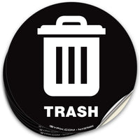 Recycle, Trash & Compost Stickers – 6-Pack Bin Labels, 5 x 5 in