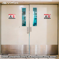 Restricted area employees only sign – 10x7 in, 2-pack, view 10
