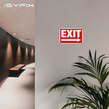 Exit sign – plastic with right arrow, 10x7 in, 6-pack