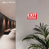 Exit sign – plastic with right arrow, 10x7 in, 6-pack