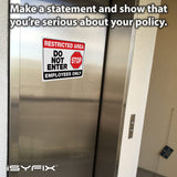 Restricted area employees only sign – 10x7 in, 2-pack, view 5