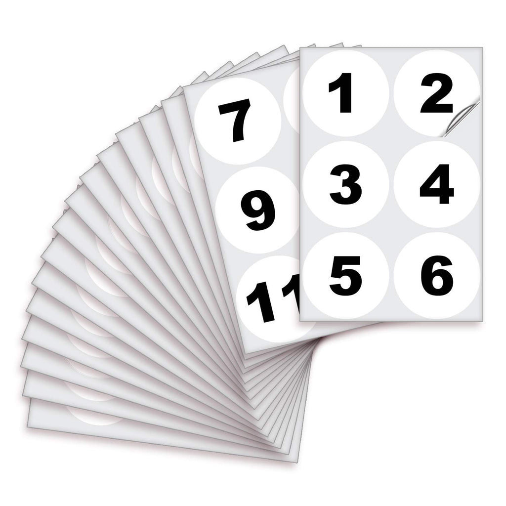 Consecutive Number Stickers - 1 to 100