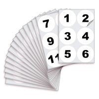 Consecutive Number Stickers 1–100 – Round Vinyl Labels, 7 Colors