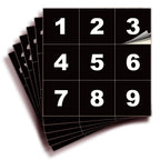 Square Consecutive Number Stickers - 1 to 50