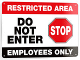 Restricted area employees only sign – detail view 1