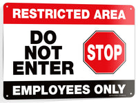 Restricted area employees only sign – detail view 1