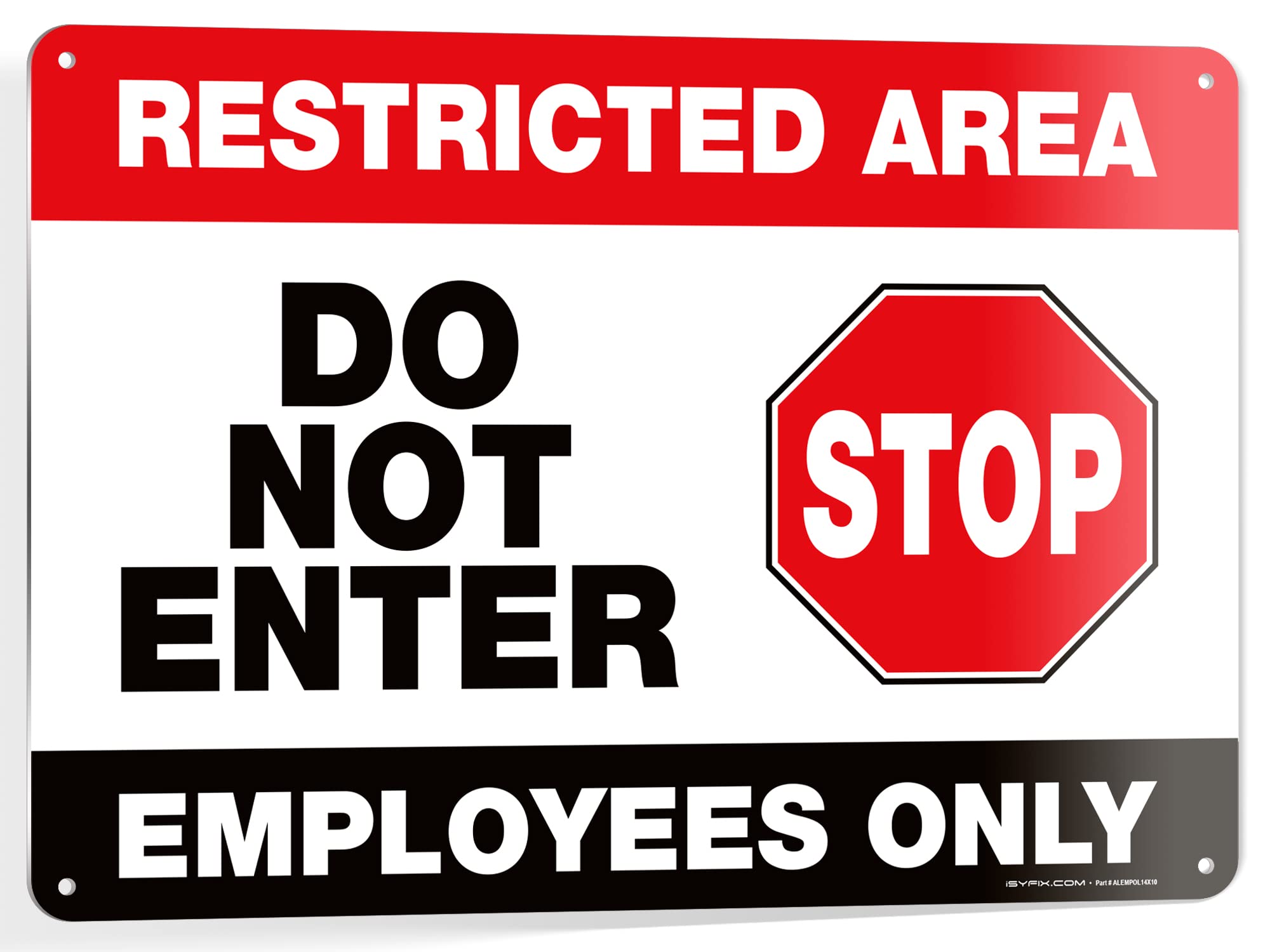 Restricted Area - Employees Only Signs
