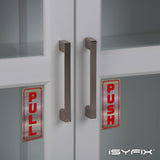 #Red / Brushed Silver Vertical