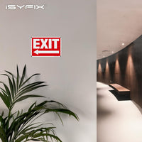 Exit sign – plastic with left arrow, 10x7 in, 6-pack
