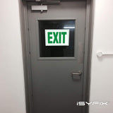 Exit sign sticker – adhesive vinyl, 10x7 in, 2-pack, view 8